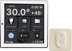 Shelly intrerupator smart cu touchscreen shelly wall display, alb, wi-fi, bluethooth + blu ht (3800235264898)