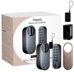 Aqara incuietoare yala inteligenta aqara u200 kit, neagra, apple homekit (6970504219922)