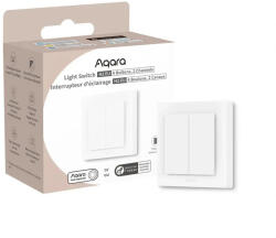 Aqara intrerupator inteligent aqara light switch h2 eu (4 butoane, 2 canal) (ws-k08d) , zigbee si thread (6975833355433)