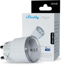 Shelly priza inteligenta shelly wave plug s cu monitorizare consum, wifi, control aplicatie, compatibil amazon alexa, google assistant (3800235269046)