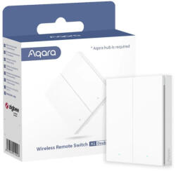 Aqara telecomanda aqara wireless remote switch h1 double rocker (wrs-r02), alb (6970504215023)