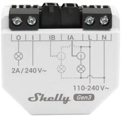 Shelly em gen3 contor de energie monofazat cu 2 canale + clamp (1x transformator 50a) (3800235261873)
