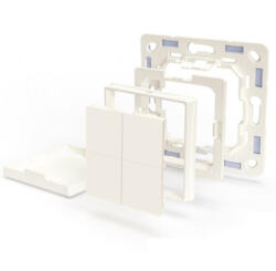 Shelly comutator de perete shelly blu wall switch 4 + rama pentru cadre legrand shelly (3800235266953)
