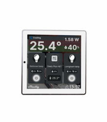 Shelly intrerupator smart cu touchscreen shelly wall display, alb, wi-fi, bluethooth (3800235262603)