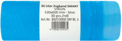 BEFIX Wastey's szemeteszsák 53x60cm, 35 literes HDPE kék, szalagos, 30 darab/tekercs (80Z53060SMBL1)