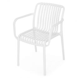  Scaun dining exterior ALPINE alb din polipropilena (MGDW776WH)