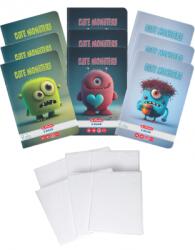 Herlitz Pachet 10 caiete + coperti A5, 48 file, dictando, Cute Monster, Herlitz PCKHZ9495340COP