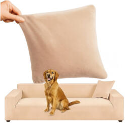  Iso Trade Ruhhy Rugalmas Velúr Kanapé Huzat Sarokkanapékhoz 190-230 cm, Bézs