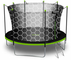 Neo-Sport Neo-Sport belső hálós Trambulin létrával 435cm, 150kg - Zöld (NS-14W231)
