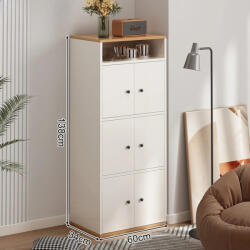 Primbútor Komód 4 Ajtós Szekrény 96x24x80 cm PN01