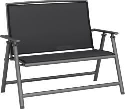  Welsby összecsukható pad textilén alumínium antracit szürke