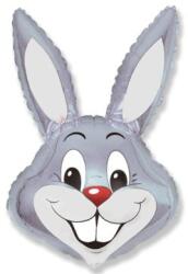 GoDan Nyuszifej formájú fólia lufi - Szürke, 36 cm