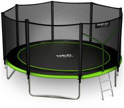 Neo-Sport Neo-Sport külső hálós Trambulin létrával 374cm 150kg - Zöld