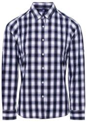 Premier Női Mulligan mintás ing PR350, fehér, tengerészkék, XL (pr350wh/nv-xl)