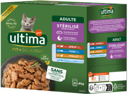 Affinity 8x85g Ultima Cat Sterilized nedves macskatáp mix II (csirke, marha, tonhal, tengeri hal)