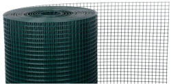 Strend Pro Garden Ponthegesztett háló, Strend Pro Garden, sötétzöld, 100 cm x 5 m, rácsméret: 16 x 16 mm, drótvastagság: 1, 2 mm, PVC bevonatos, négyzetrács (TC431438)
