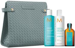 Moroccanoil Hydrating szett: Sampon 250 ml + Balzsam 250 ml + Olajos Kezelés 50 ml + Táska