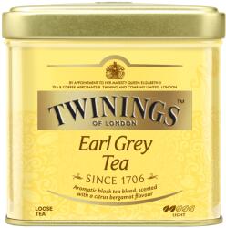 TWININGS Earl Gray fekete tea, Twinings, fémdoboz, 100 g (070177029623)