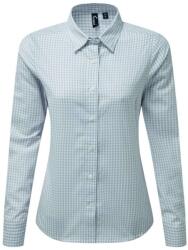 Premier Női hosszú ujjú ing, Maxton PR352, ezüst/fehér, 2XL (pr352si/wh-2xl)