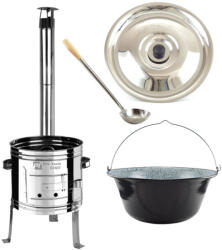 Pro-Tech Set ceaun pentru gulaș din inox cu ceaun emailat 22l Pro-Tech CHEF SET030 (SET030) Ceaun