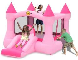  Happy Hop - Ugráló felfújható vár csúszdával rózsaszín (SK42SW-9017B)