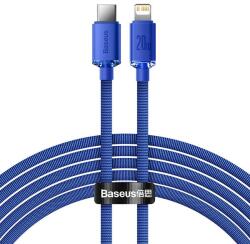Baseus Cablu Date si Incarcare USB-C - Lightning Baseus Crystal Shine Series, 20W, 2m, Albastru CAJY000303 (BSU3021BLU)