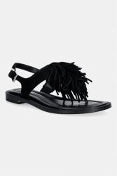 MICHAEL Michael Kors sandale pentru femei, din piele întoarsă Indra Thong Sandal PPY2-OBD3DL_99X