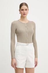 Armani Exchange Kardigán női viszkózzal - bézs XS - answear - 36 990 Ft
