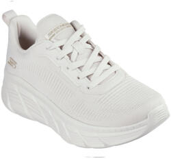 Skechers BOBS B FLEX HI - FLYING HI női fűzős törtfehér sportcipő 117385-OFWT