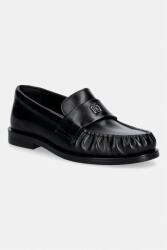 Calvin Klein loafer női bőr ROUND LOAFER LTH HDW - fekete Női 36