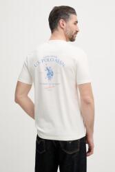 U. S. Polo Assn U. S. Polo Assn. férfi pamut póló SPIRIT OF SPORT BACK GRAPHIC - bézs L