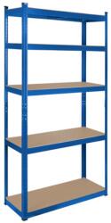 Rebel Raft metalic, 5 polite, 750Kg, polite MDF, 180x90x40cm, otel galvanizat, albastru, Rebel, RB-1251BL (RB-1251BL) Raft