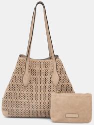 Gianni Chiarini shopper női velúrbőr MASHUP - bézs Univerzális méret