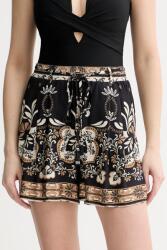 Twinset női lenvászon rövidnadrág - fekete S