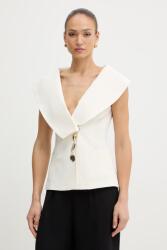 Simona Corsellini mellény női viszkózzal - bézs 36