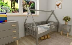 Komforttéka Dorka Szürke fenyő házikó Gyerekágy 80x160