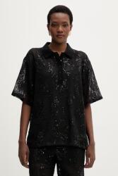 Isabelle Blanche női pamut póló - fekete S