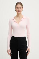 Morgan pulóver női viszkózzal - rózsaszín S