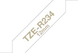 Brother TZE-R234, Banda Etichete Laminata Tip Panglica, Auriu Pe Roz, 12MM (TZER234_OEM)