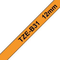 Brother TZE-B31, Banda Etichete Laminata, Negru Pe Portocaliu Fluorescent, 12MM (TZEB31_OEM)