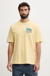 Hurley t-shirt férfi pamut ETAM - sárga S
