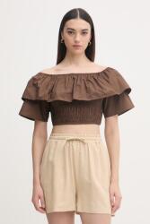 Gaudi fodros női pamut - barna 38