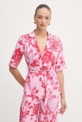 Fracomina Ingblúz női vászonnal - rózsaszín M