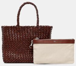 Max Mara shopper női bőr AORLI - barna Univerzális méret