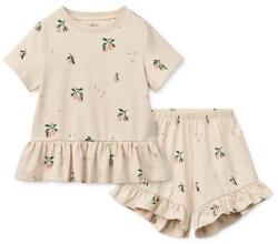 Liewood mindennapi szett gyerek pamut Ilford Set with Frills - bézs 110-116