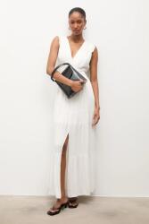 ANSWEAR kiszélesedő viszkóz ruha - fehér L