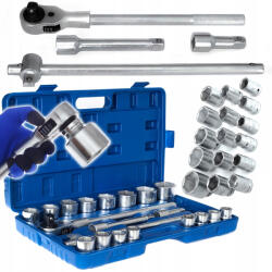 Tagred Chei tubulare hexagonale 3/4" forjate CRV 21 piese per TIR, clic, capi tubulari grandi TA205 (TA205) Trusa unelte
