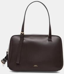 APC A. P. C. bőr női keresztpántos táska SAC VIRGINIE BOX - barna Univerzális méret