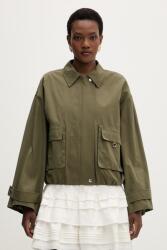 Isabelle Blanche női pamut kabát - zöld XS