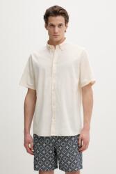 Les Deux férfi ing lenvászonnal Konrad - bézs XXL